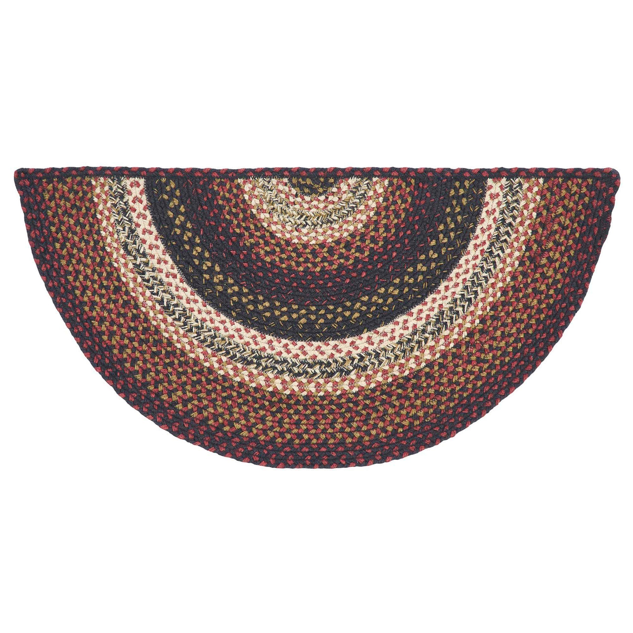 Beckham Jute Braided Rug Half Circle with Rug Pad 16.5"x33" VHC Brands - The Fox Decor