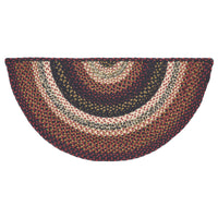 Beckham Jute Braided Rug Half Circle with Rug Pad 16.5