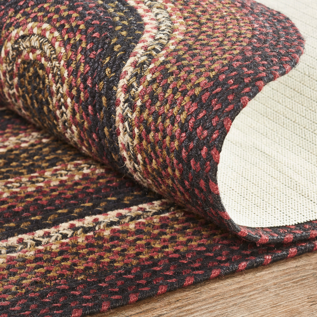 Beckham Jute Braided Rug/Runner Oval with Rug Pad 22"x72" VHC Brands - The Fox Decor
