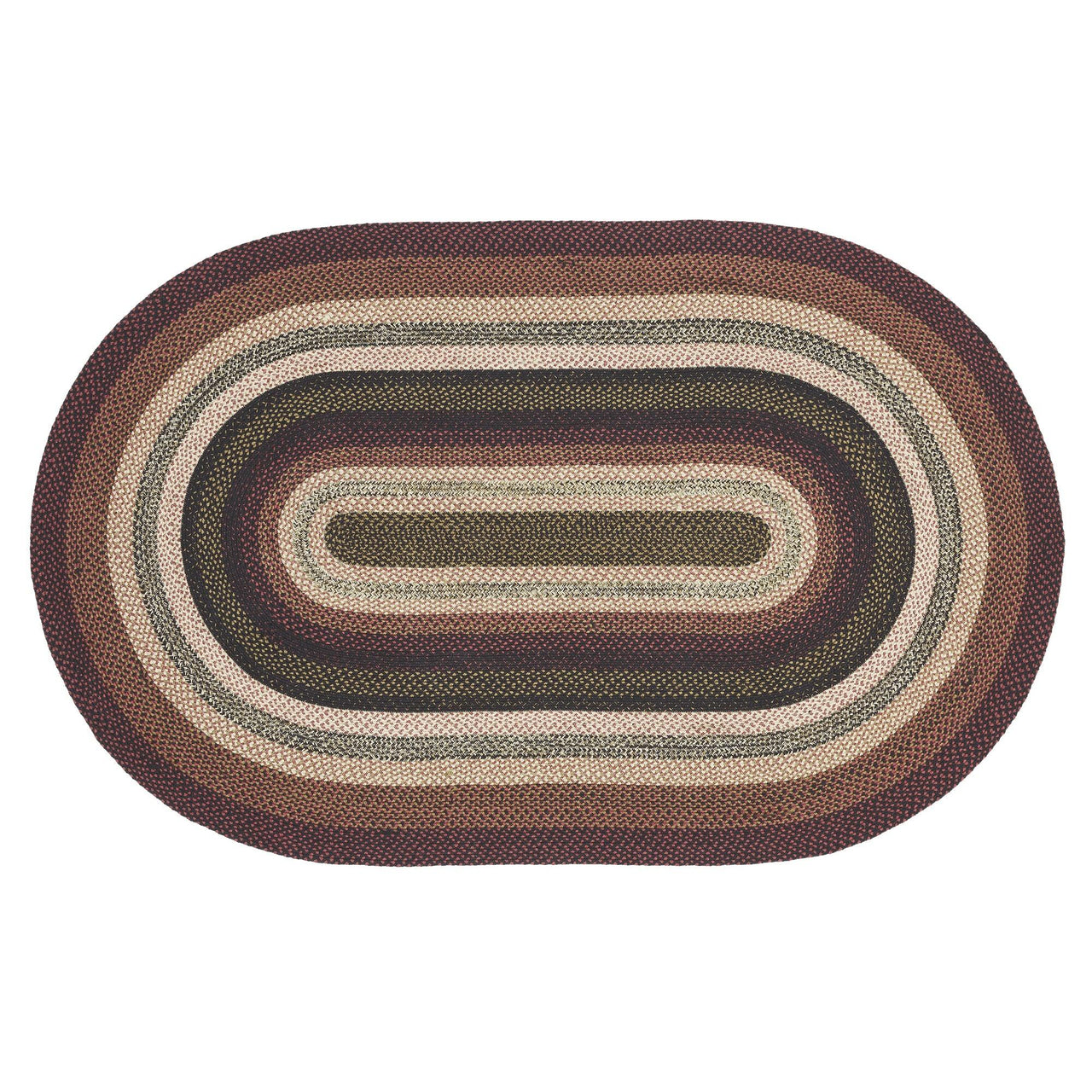 Beckham Jute Braided Rug Oval with Rug Pad 5'x8' VHC Brands