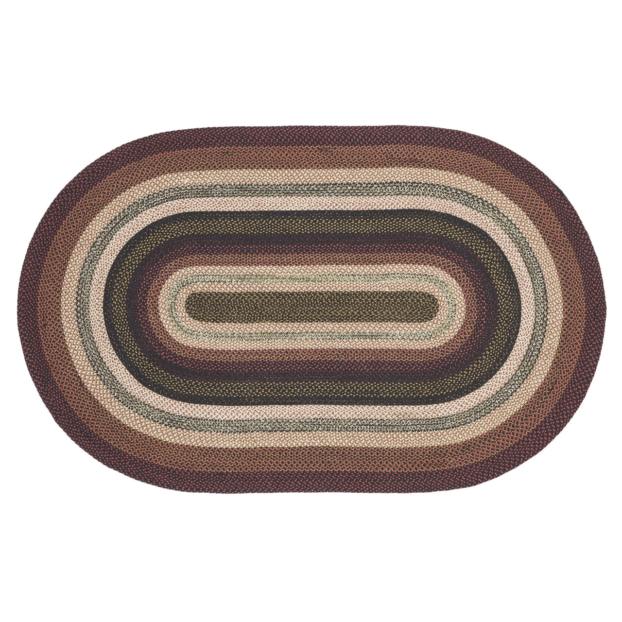 Beckham Jute Braided Rug Oval with Rug Pad 5'x8' VHC Brands