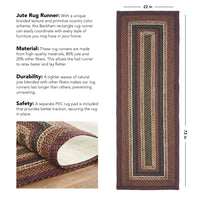 Thumbnail for Beckham Jute Braided Rug/Runner Rect with Rug Pad 22