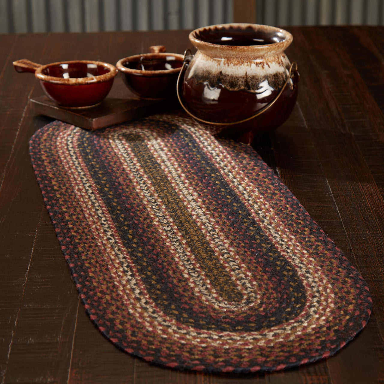 Beckham Jute Braided Oval Runner 13"x36" VHC Brands - The Fox Decor