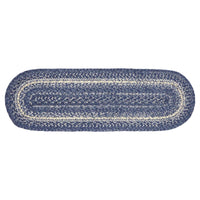 Thumbnail for Great Falls Blue Jute Stair Tread Oval Latex 8.5x27 VHC Brands - The Fox Decor