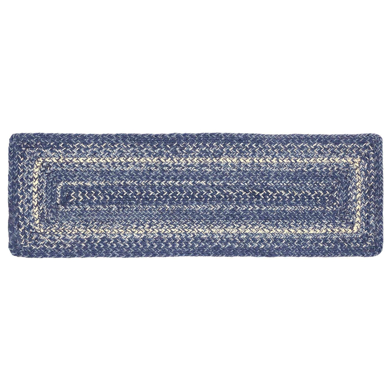 Great Falls Blue Jute Stair Tread Rect Latex 8.5x27 VHC Brands - The Fox Decor