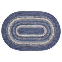Great Falls Blue Jute Braided Rug Oval with Rug Pad 4'x6' VHC Brands - The Fox Decor