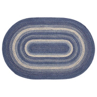 Thumbnail for Great Falls Blue Jute Braided Rug Oval with Rug Pad 4'x6' VHC Brands