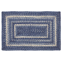 Thumbnail for Great Falls Blue Jute Braided Rug Rect 20