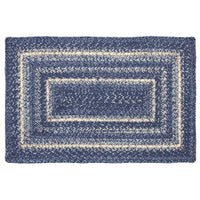 Thumbnail for Great Falls Blue Jute Braided Rug Rect with Rug Pad 20