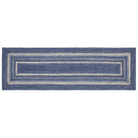 Great Falls Blue Jute Braided Rug/Runner Rect with Rug Pad 22