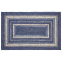 Thumbnail for Great Falls Blue Jute Braided Rug Rect with Rug Pad 5'x8' VHC Brands