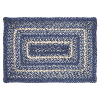 Thumbnail for Great Falls Blue Jute Braided Rect Placemat 12