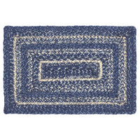 Thumbnail for Great Falls Blue Jute Braided Rect Placemat 10