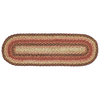 Thumbnail for Ginger Spice Jute Stair Tread Oval Latex 8.5x27 VHC Brands - The Fox Decor