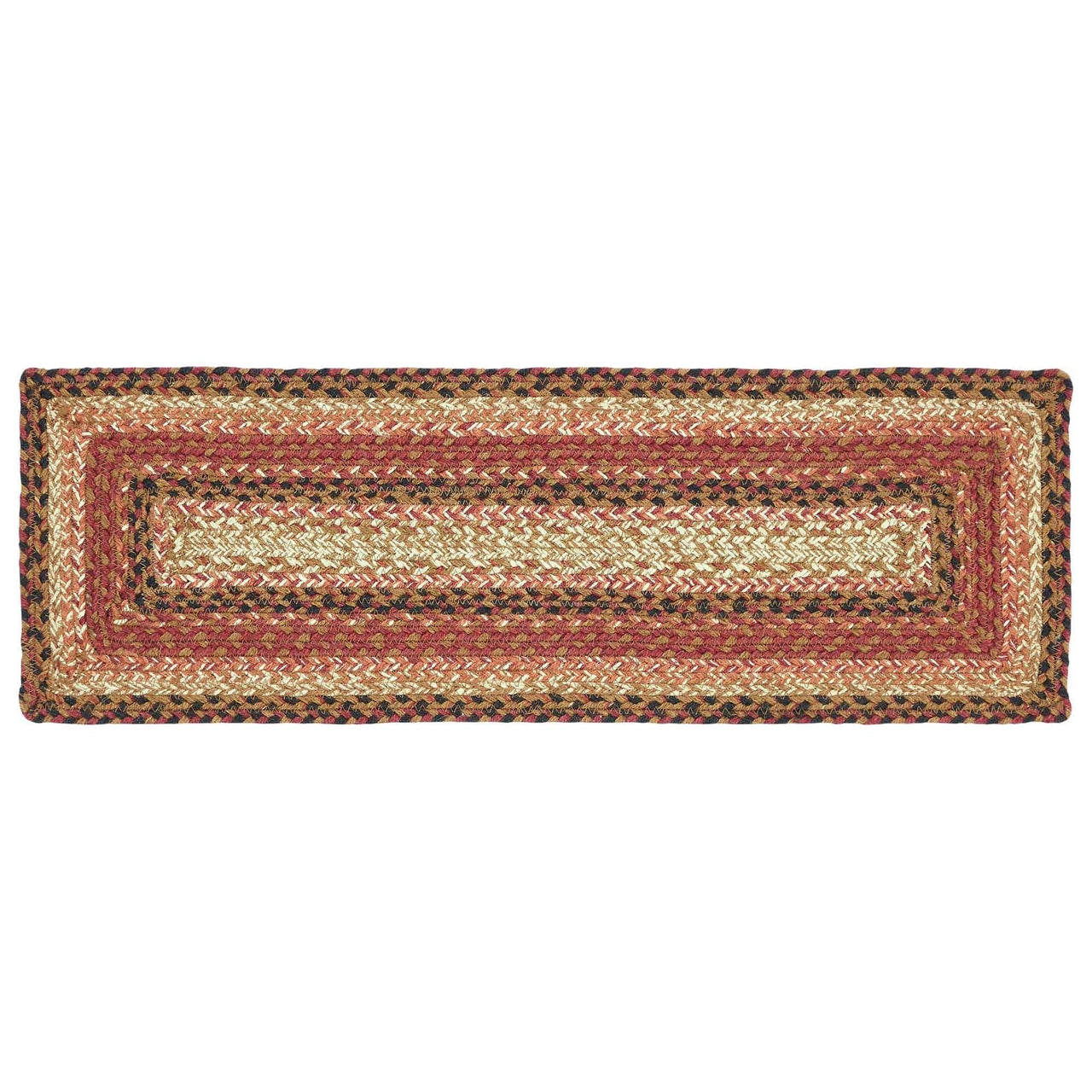 Ginger Spice Jute Stair Tread Rect Latex 8.5x27 VHC Brands - The Fox Decor