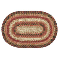 Thumbnail for Ginger Spice Jute Braided Rug Oval with Rug Pad 20