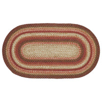 Thumbnail for Ginger Spice Jute Braided Rug Oval with Rug Pad 27