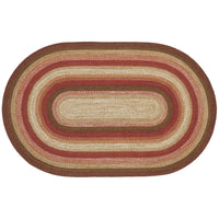 Thumbnail for Ginger Spice Jute Braided Rug Oval with Rug Pad 5'x8' VHC Brands