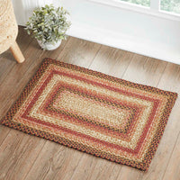 Thumbnail for Ginger Spice Jute Braided Rug Rect 20