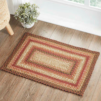 Thumbnail for Ginger Spice Jute Braided Rug Rect with Rug Pad 20