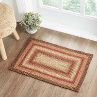 Thumbnail for Ginger Spice Jute Braided Rug Rect with Rug Pad 20