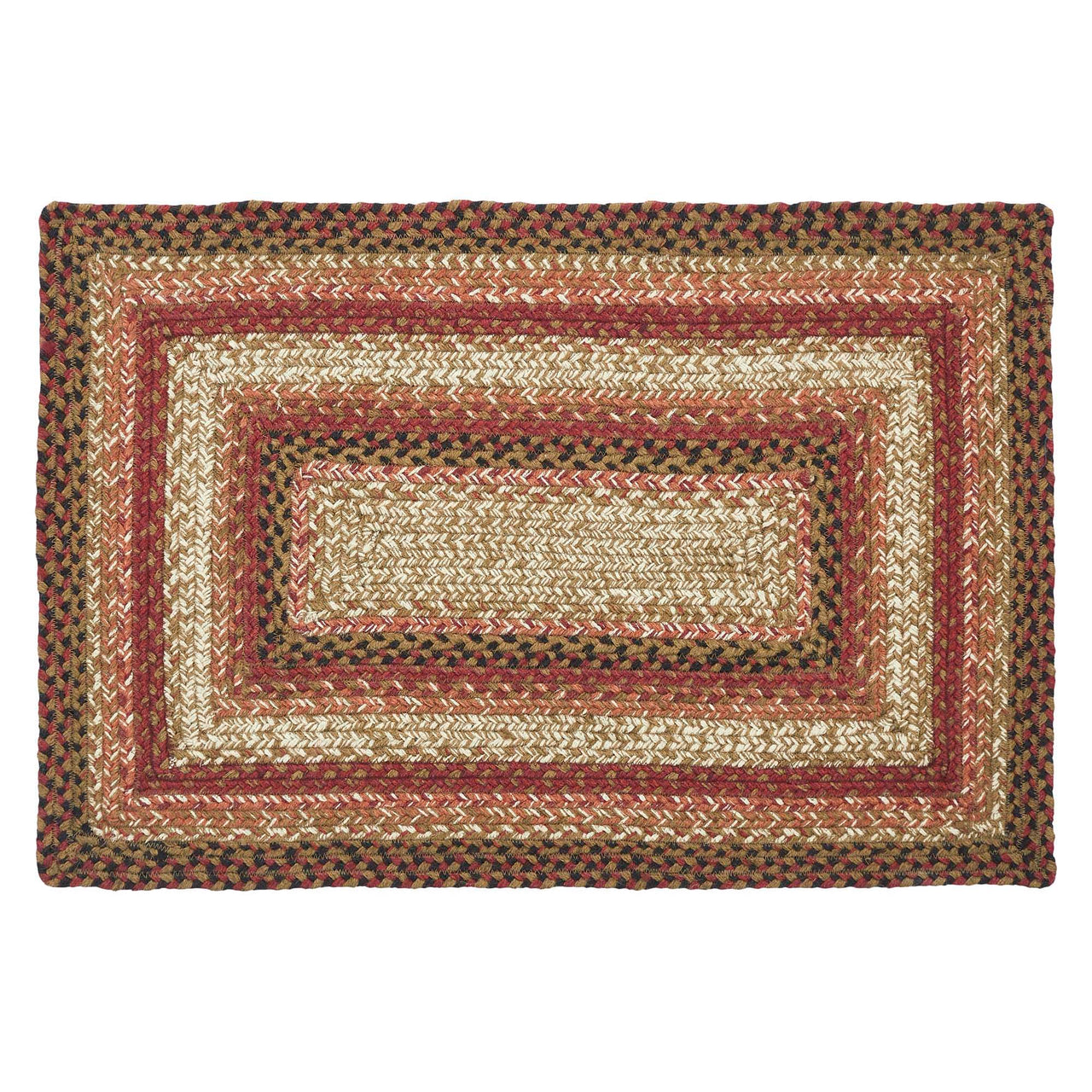 Ginger Spice Jute Braided Rug Rect 20"x30" VHC Brands - The Fox Decor