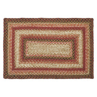 Thumbnail for Ginger Spice Jute Braided Rug Rect with Rug Pad 20