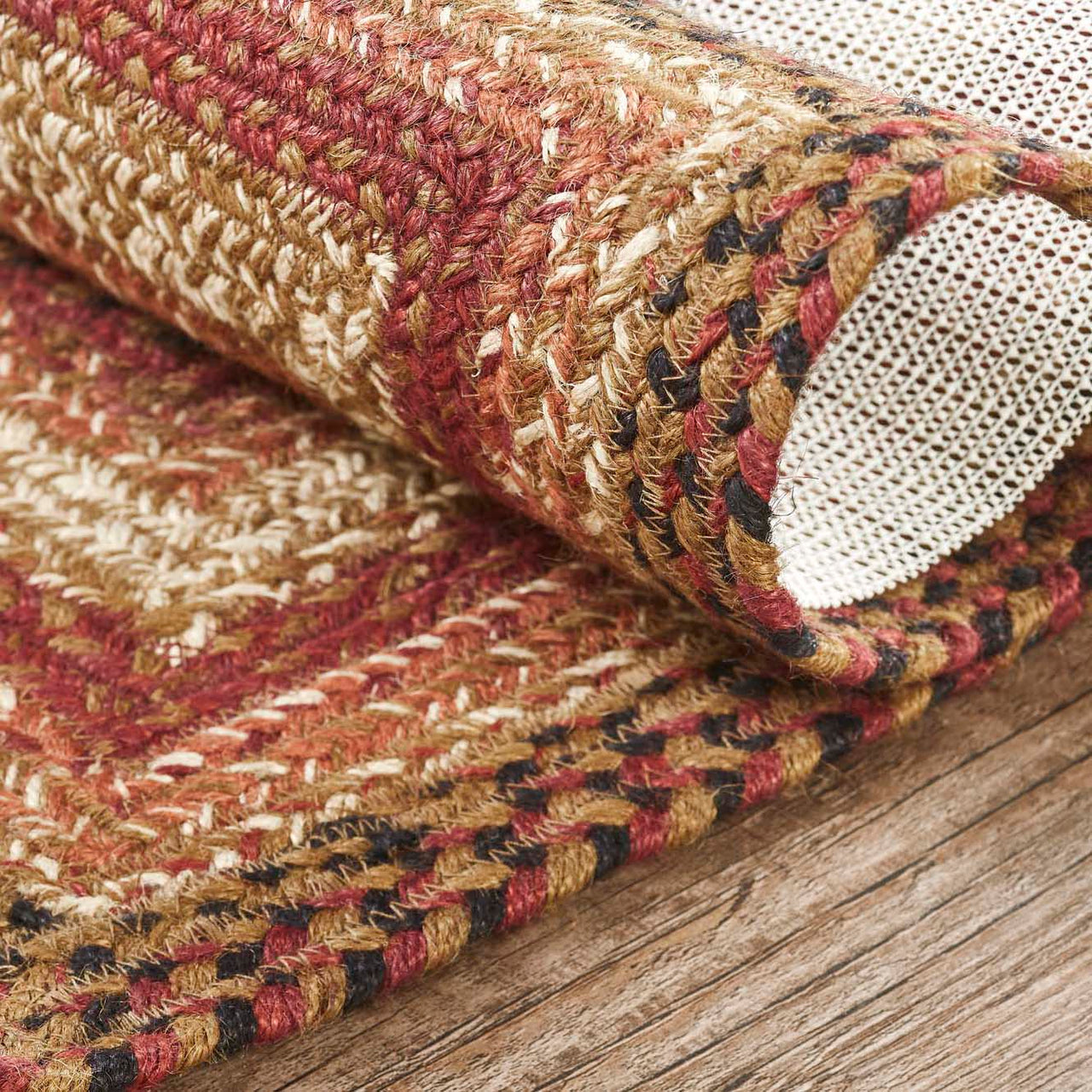 Ginger Spice Jute Braided Rug Rect with Rug Pad 27"x48" VHC Brands