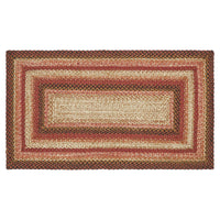 Thumbnail for Ginger Spice Jute Braided Rug Rect with Rug Pad 27