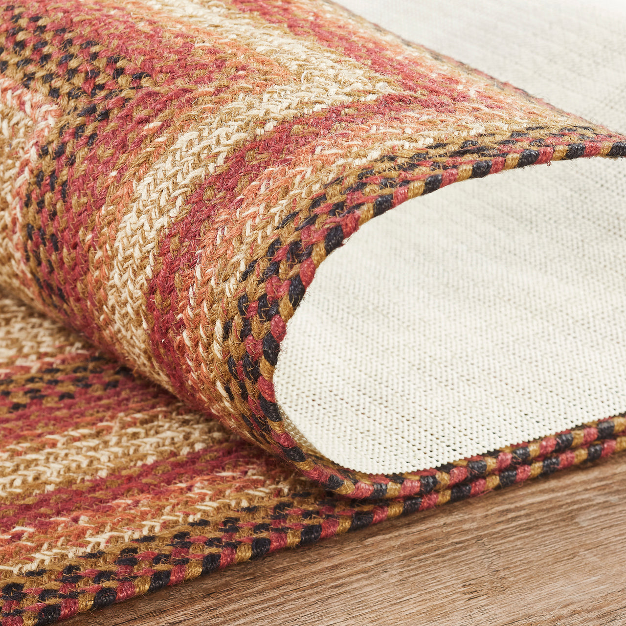 Ginger Spice Jute Braided Rug/Runner Rect with Rug Pad 22"x72" VHC Brands - The Fox Decor
