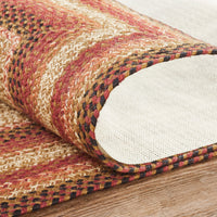 Thumbnail for Ginger Spice Jute Braided Rug/Runner Rect with Rug Pad 22