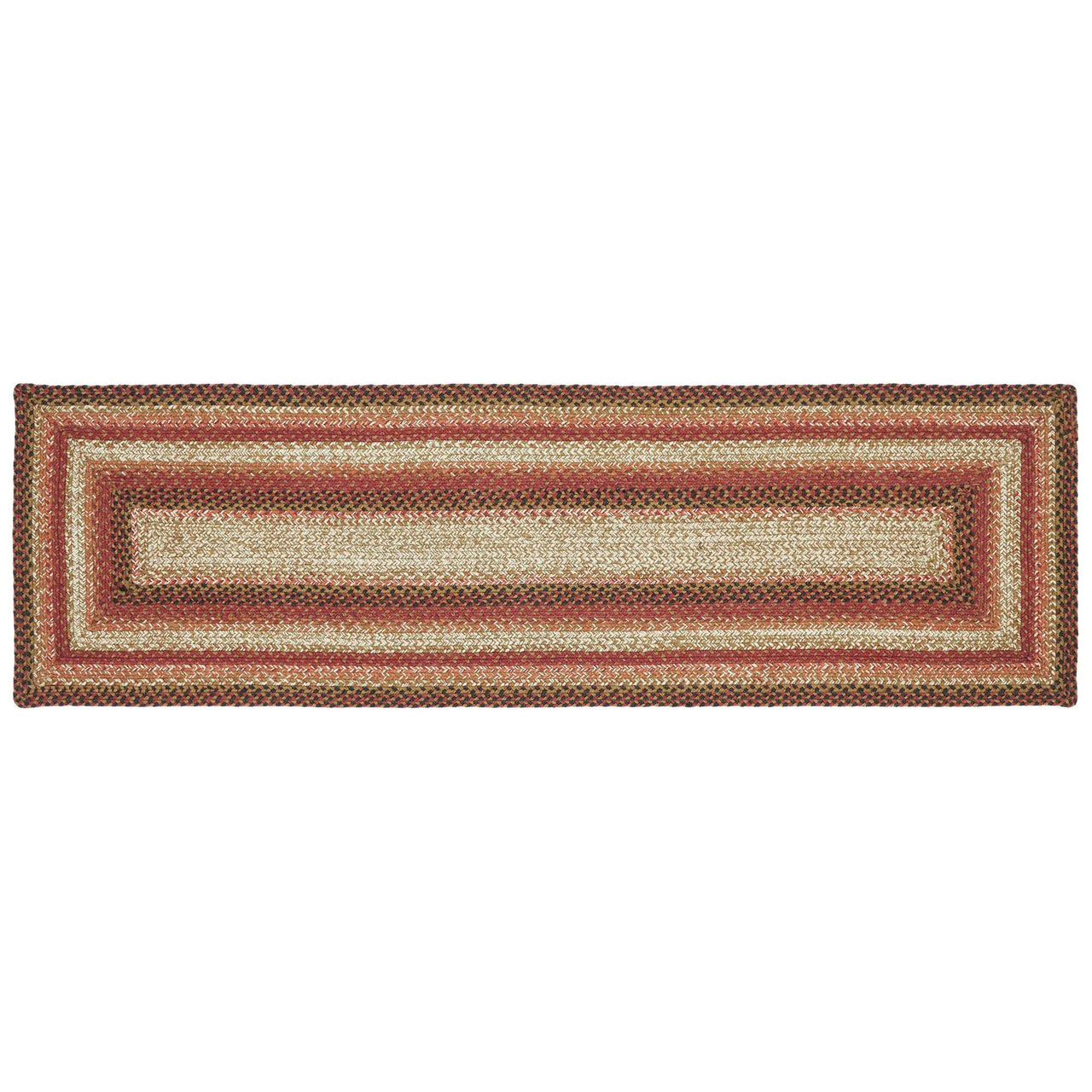 Ginger Spice Jute Braided Rug/Runner Rect with Rug Pad 22"x72" VHC Brands - The Fox Decor