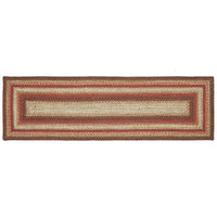 Thumbnail for Ginger Spice Jute Braided Rug/Runner Rect with Rug Pad 22
