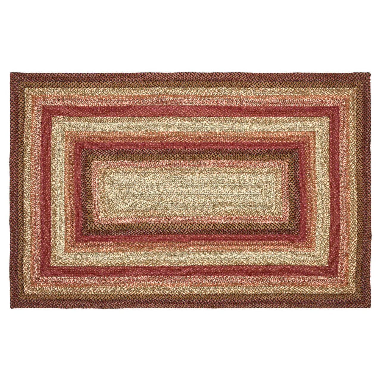 Ginger Spice Jute Braided Rug Rect with Rug Pad 5'x8' VHC Brands