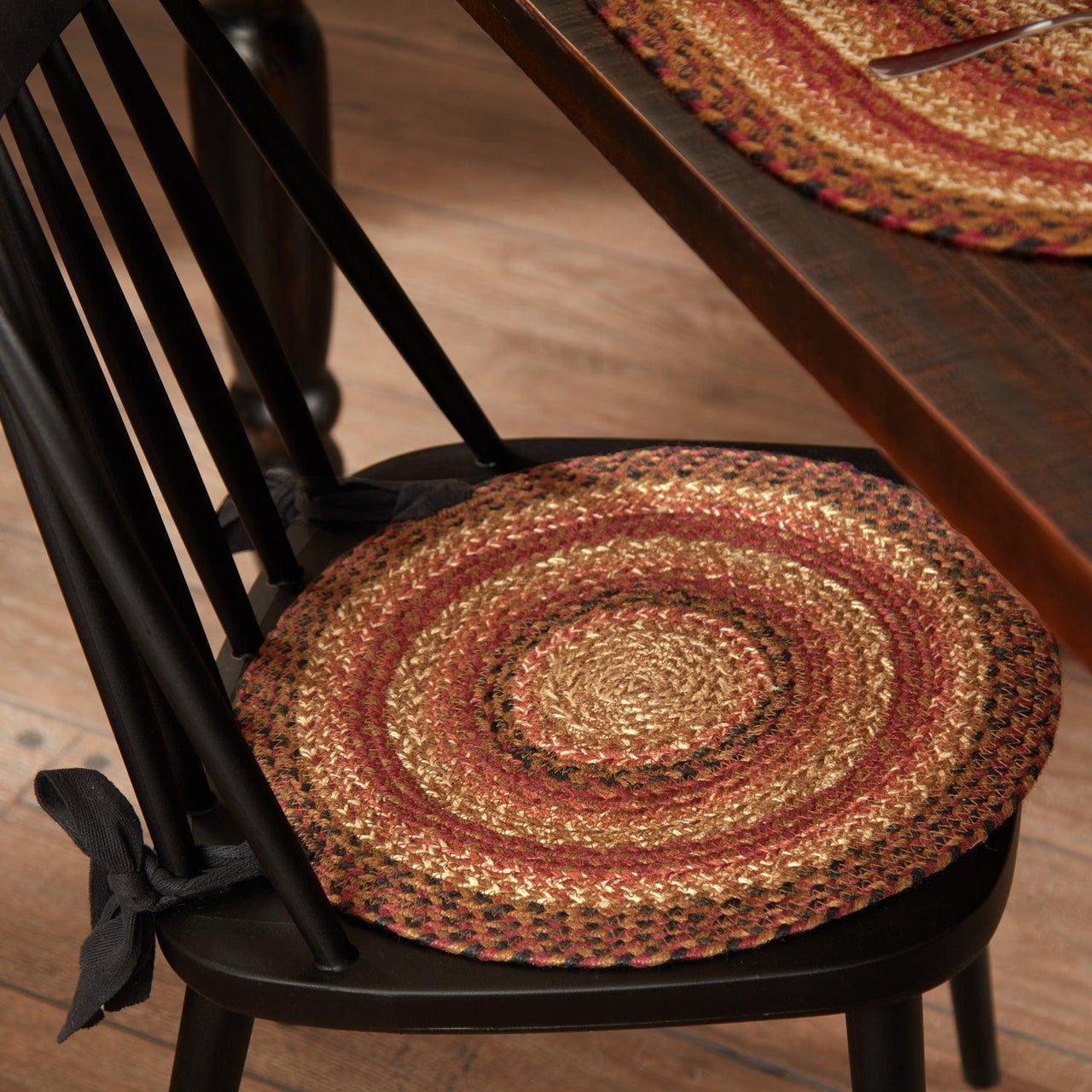 Ginger Spice Jute Braided Chair Pad VHC Brands