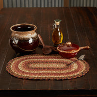 Thumbnail for Ginger Spice Jute Braided Oval Placemat 12