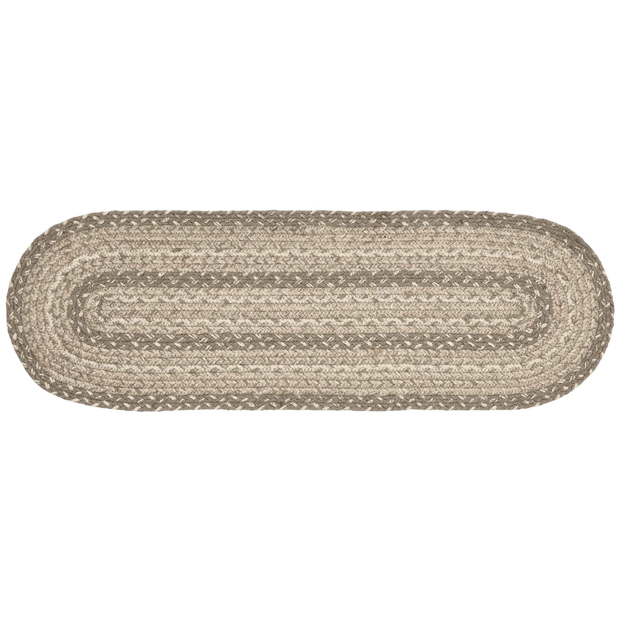 Cobblestone Jute Stair Tread Oval Latex 8.5x27 VHC Brands - The Fox Decor