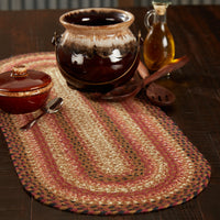 Thumbnail for Ginger Spice Jute Braided Oval Runner 13