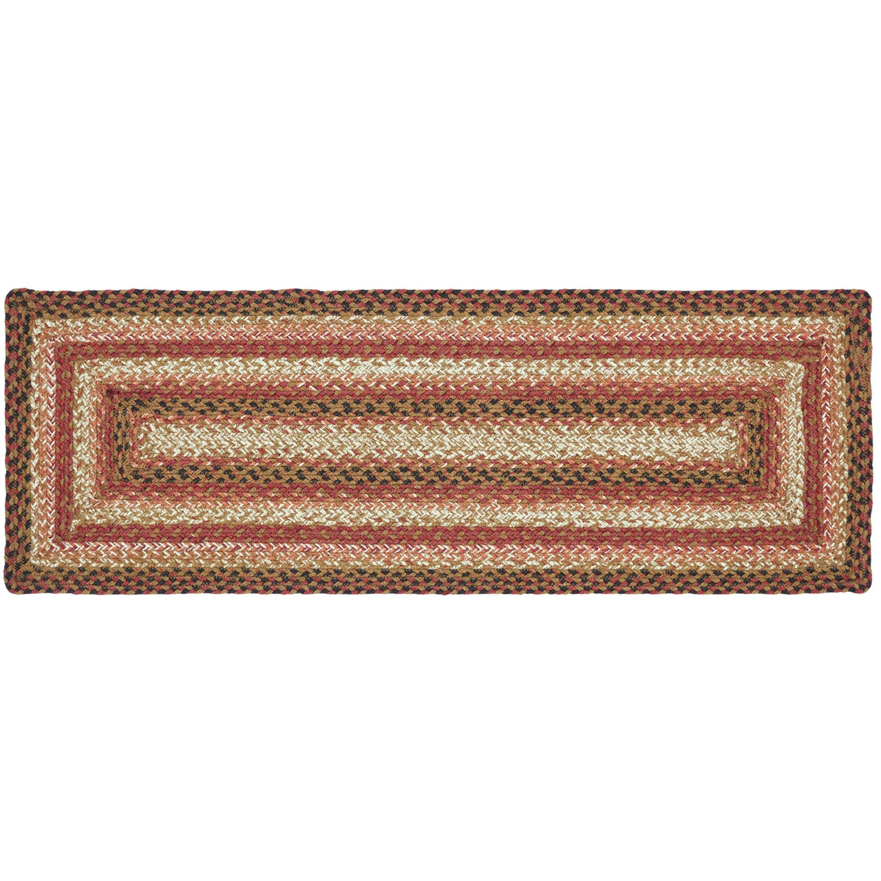 Ginger Spice Jute Braided Rect Runner 13"x36" VHC Brands - The Fox Decor