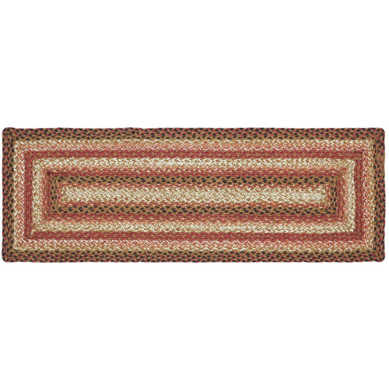 Ginger Spice Jute Braided Rect Runner 13"x36" VHC Brands