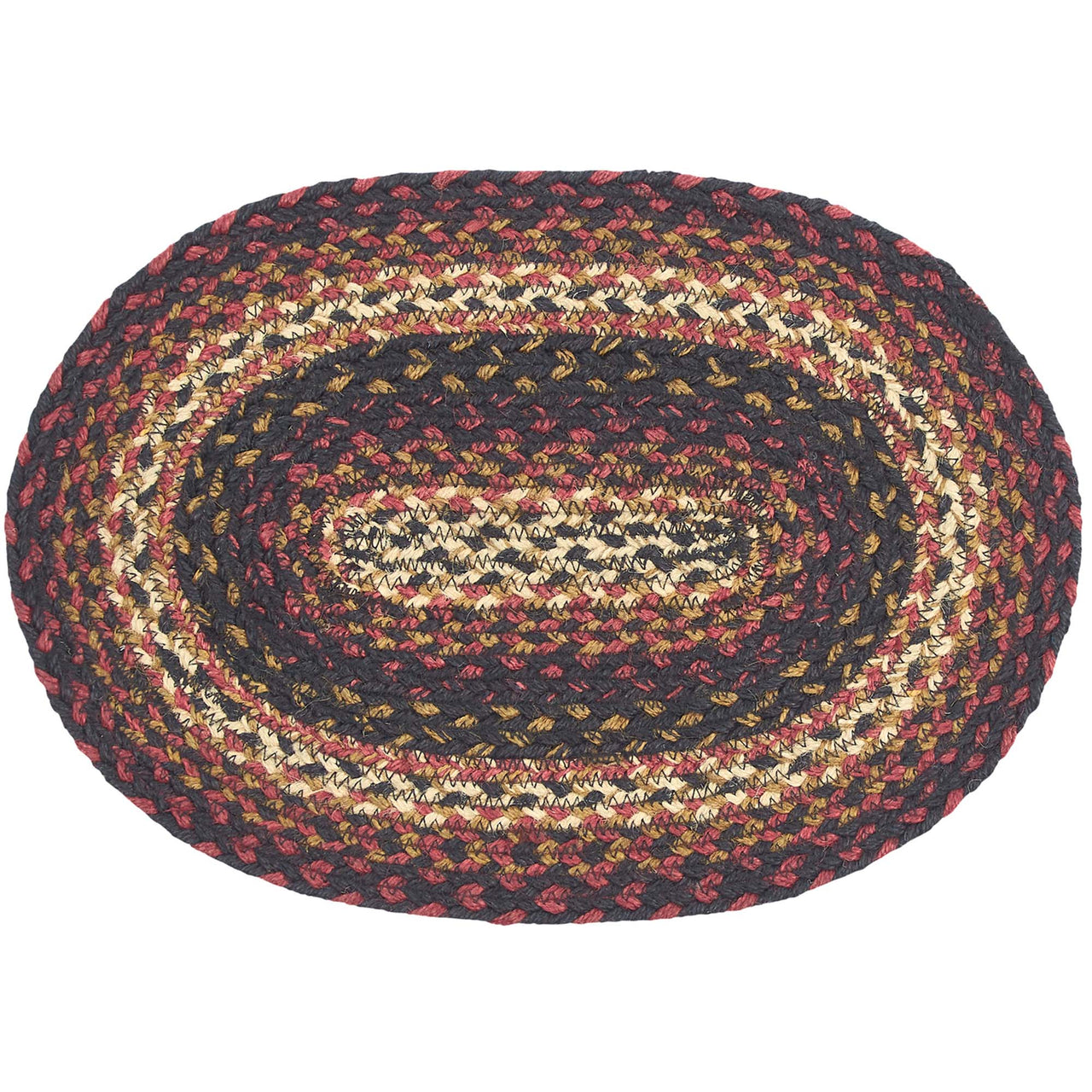 Beckham Jute Braided Oval Placemat 10"x15" VHC Brands - The Fox Decor