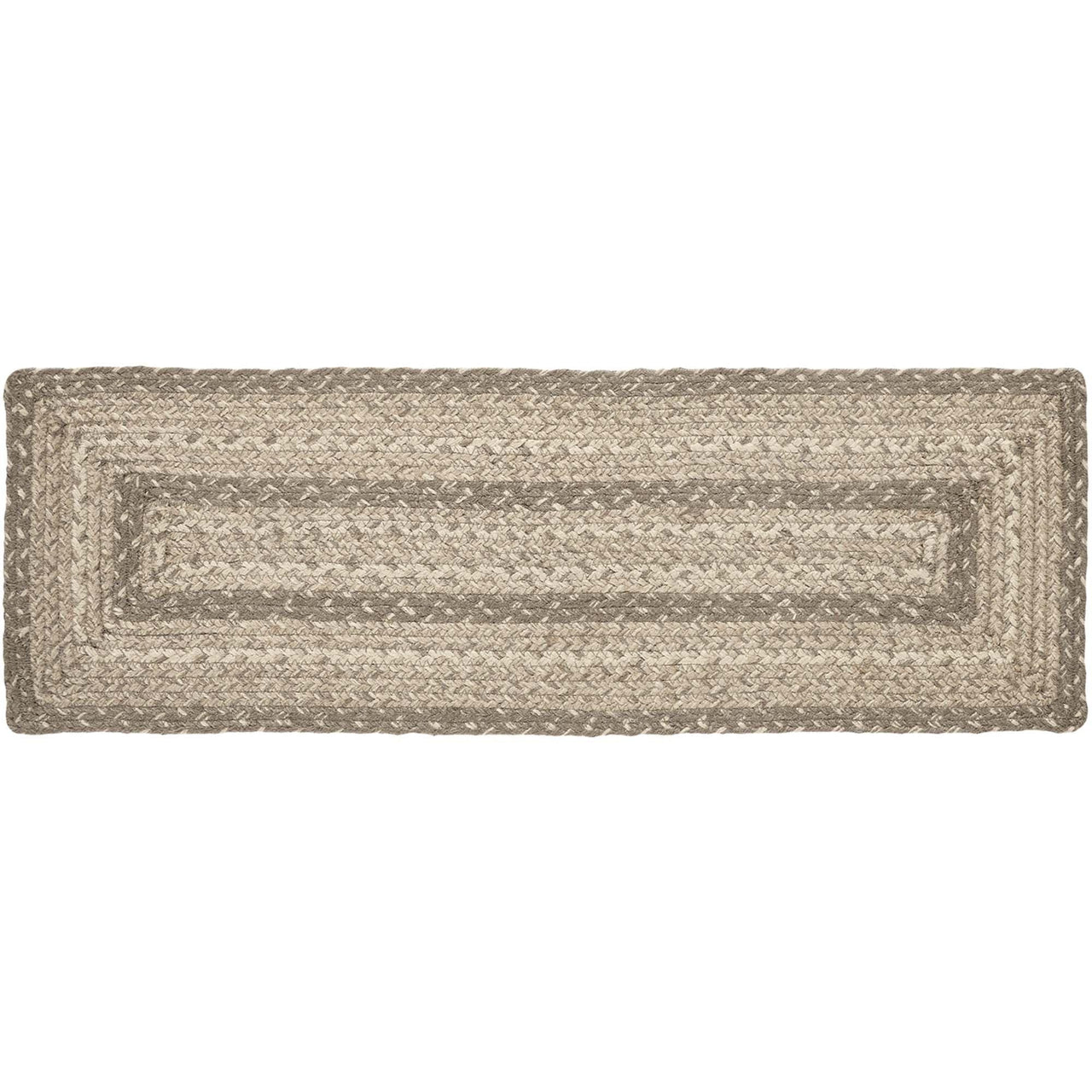 Cobblestone Jute Stair Tread Rect Latex 8.5x27 VHC Brands - The Fox Decor