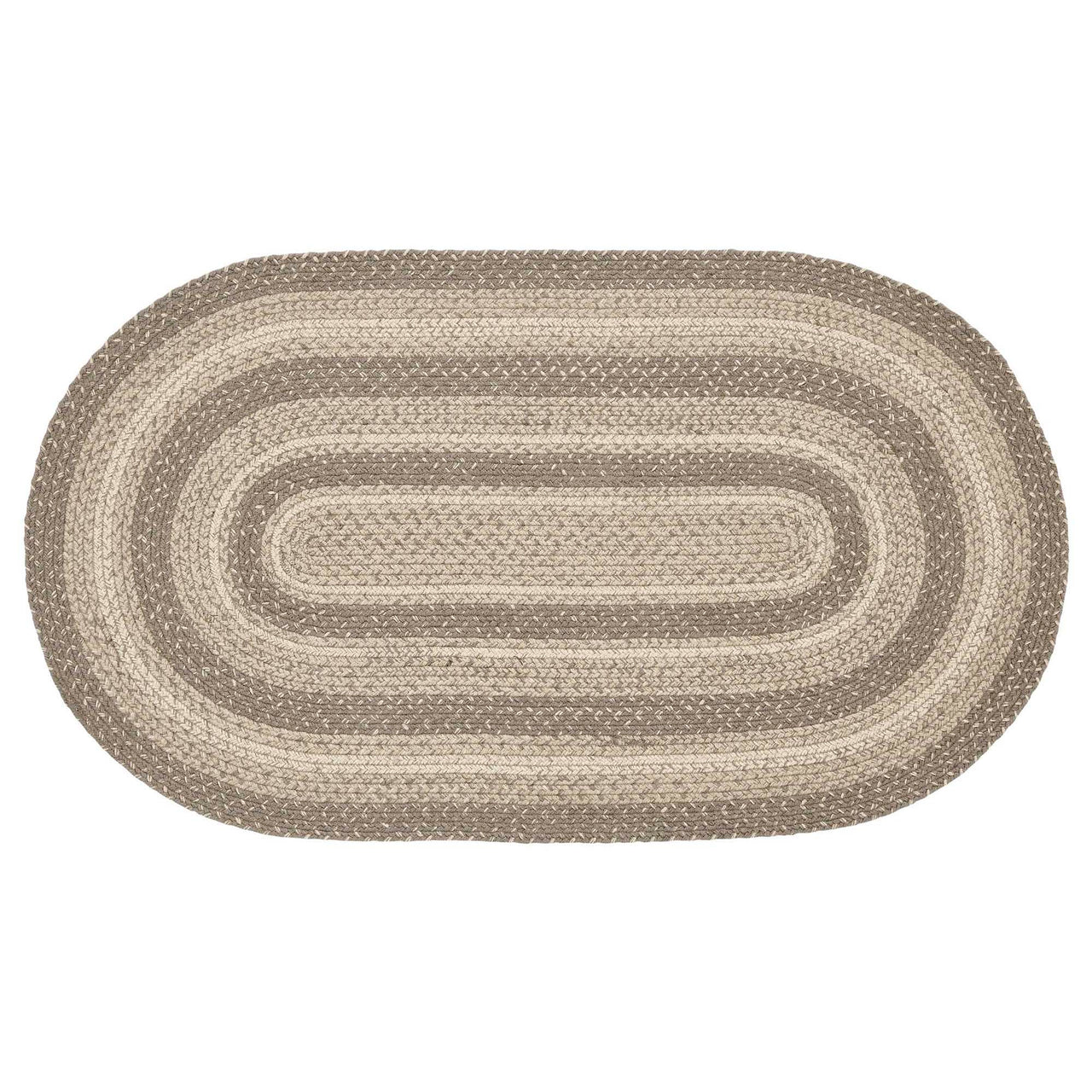 Cobblestone Jute Braided Oval Rug with Rug Pad 27"x48" VHC Brands