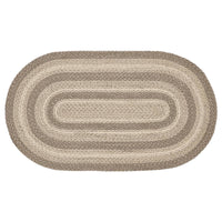 Cobblestone Jute Braided Oval Rug with Rug Pad 27