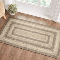 Thumbnail for Cobblestone Jute Braided Rug Rect with Rug Pad 27