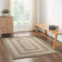 Thumbnail for Cobblestone Jute Braided Rug Rect with Rug Pad 4'x6' VHC Brands - The Fox Decor