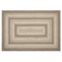 Thumbnail for Cobblestone Jute Braided Rug Rect with Rug Pad 4'x6' VHC Brands