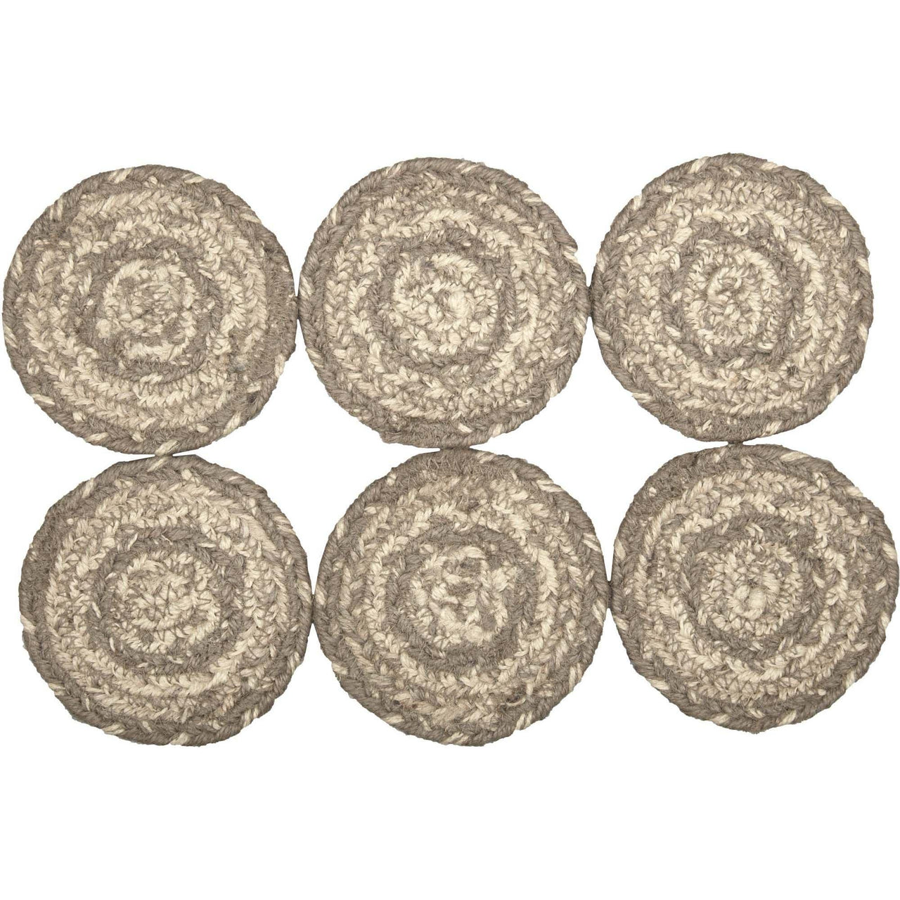 Cobblestone Jute Coaster Set of 6 VHC Brands - The Fox Decor