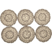 Thumbnail for Cobblestone Jute Coaster Set of 6 VHC Brands - The Fox Decor
