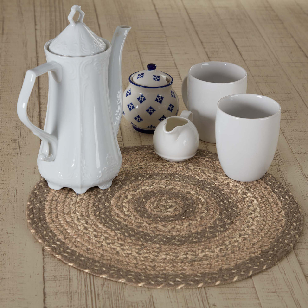 Cobblestone Jute Trivet 15" VHC Brands - The Fox Decor